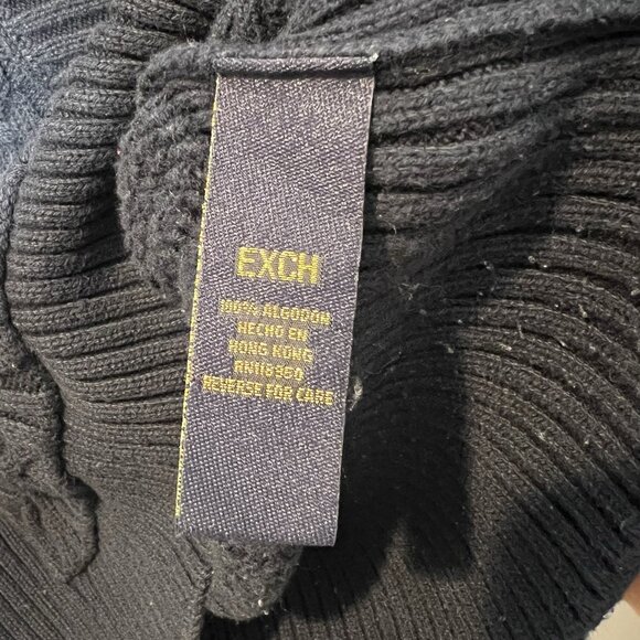 Polo Jeans 1967 Ralph Lauren Women's XS Vintage V Neck Cable Knit Hooded Sweater - Picture 4 of 10